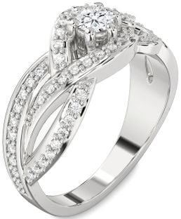 Diamond Platinum Round Promise Ring
