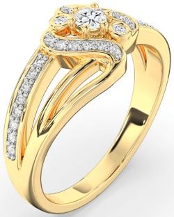 Diamond Gold Round Promise Ring