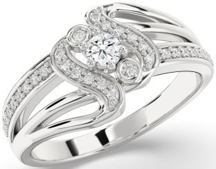 Diamond White Gold Round Promise Ring