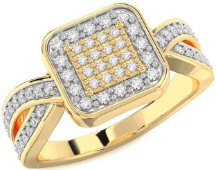 Diamond Gold Round Pave Promise Ring