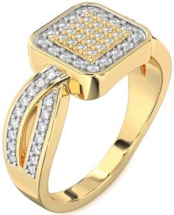 Diamond Gold Round Pave Promise Ring