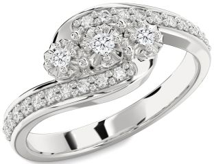 Diamond White Gold Round Two Stone Ring