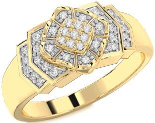 Diamond Gold Round Promise Ring