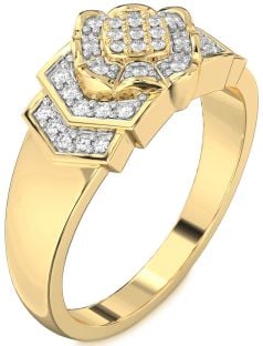 Diamond Gold Round Promise Ring