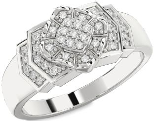Diamond White Gold Round Promise Ring