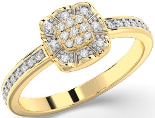 Diamond Gold Round Promise Ring