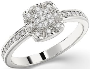 Diamond White Gold Round Promise Ring