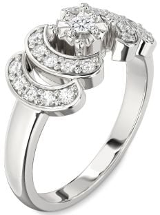 Diamond White Gold Round Promise Ring