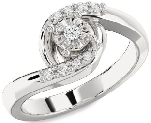 Diamond White Gold Round Promise Ring