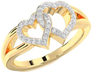 Diamond Gold Heart Ring