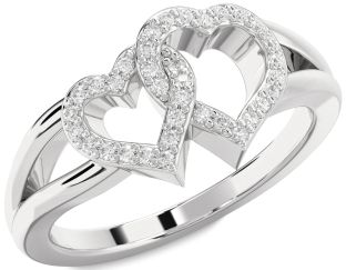 Diamond White Gold Heart Ring