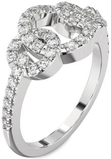 Diamond White Gold Infinity Circle Ring