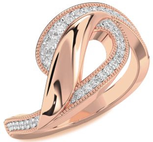 Diamond Rose Gold Infinity Ring