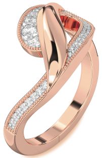 Diamond Rose Gold Infinity Ring