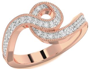 Diamond Rose Gold Infinity Ring