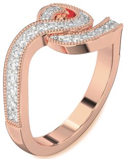 Diamond Rose Gold Infinity Ring