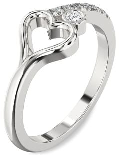 Diamond White Gold Heart Promise Ring