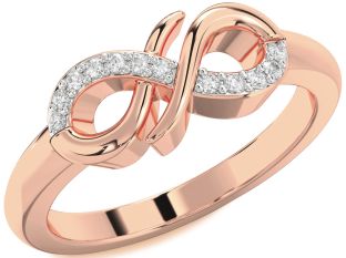 Diamond Rose Gold Infinity Ring