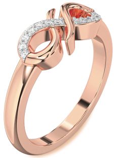 Diamond Rose Gold Infinity Ring