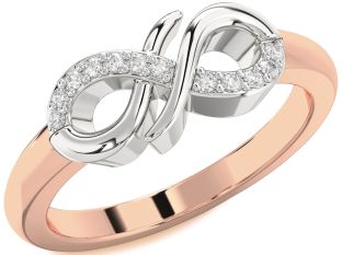 Diamond White Rose Gold Infinity Ring