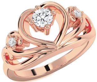 Diamond Rose Gold Heart Promise Ring