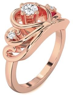 Diamond Rose Gold Heart Promise Ring