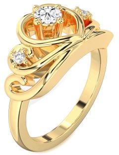 Diamond Gold Heart Promise Ring
