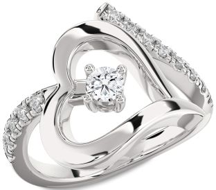 Diamond White Gold Heart Promise Ring