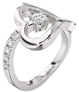 Diamond White Gold Heart Promise Ring