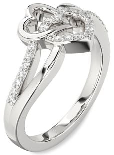 Diamond White Gold Heart Ring