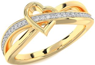 Diamond Gold Heart Ring