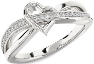 Diamond White Gold Heart Ring