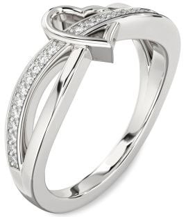 Diamond White Gold Heart Ring