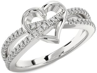 Diamond White Gold Heart Ring