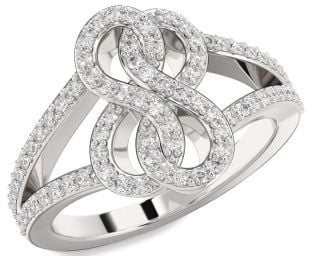 Diamond White Gold Infinity Round Ring
