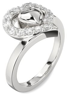 Diamond White Gold Heart Ring
