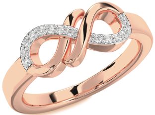 Diamond Rose Gold Infinity Round Ring