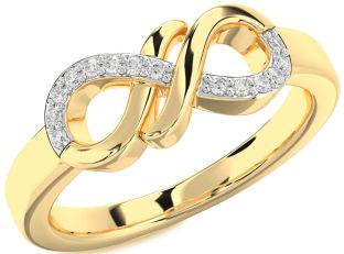 Diamond Gold Infinity Round Ring