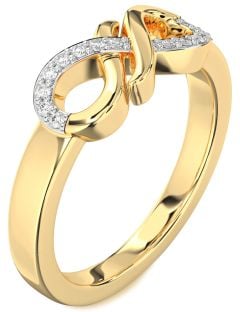 Diamond Gold Infinity Round Ring