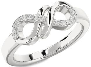 Diamond White Gold Infinity Round Ring