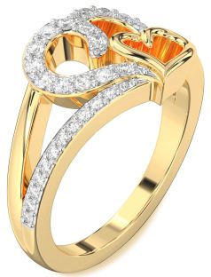 Diamond Gold Heart Ring
