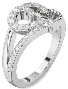 Diamond White Gold Heart Ring