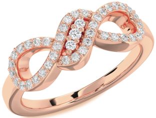 Diamond Rose Gold Infinity Ring