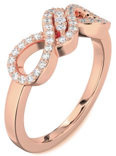 Diamond Rose Gold Infinity Ring