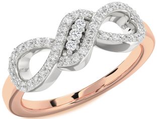 Diamond White Rose Gold Infinity Ring