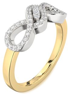 Diamond Platinum & Yellow Gold Infinity Ring