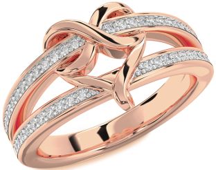 Diamond Rose Gold Infinity Heart Ring