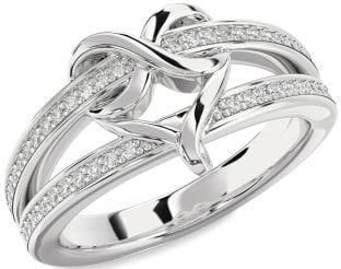 Diamond White Gold Infinity Heart Ring