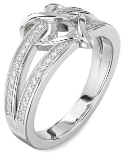 Diamond White Gold Infinity Heart Ring