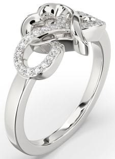Diamond White Gold Infinity Heart Ring